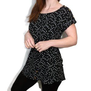 Sweet Wanderer Black and White Sparrow Mini Dress